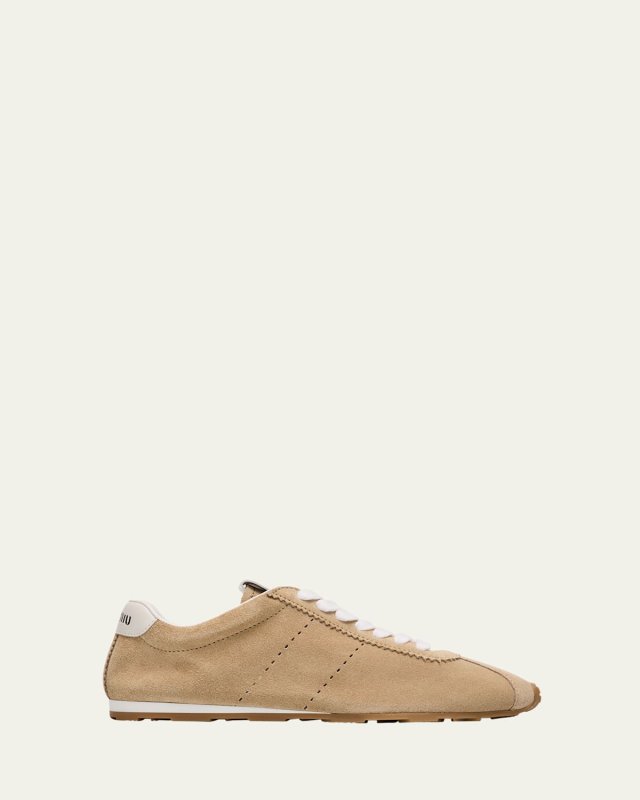 Suede Bicolor Retro Trainer Sneakers
